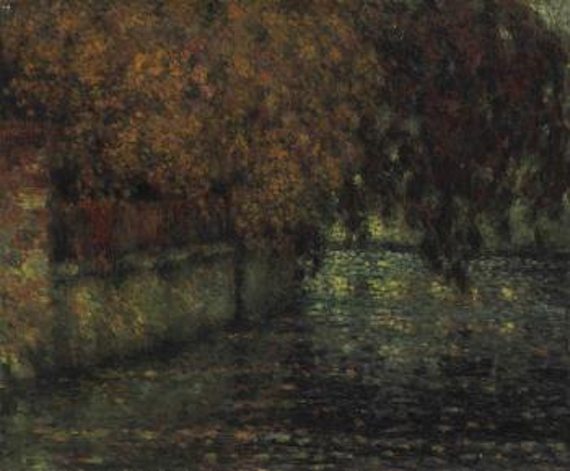 La balustrade, automne by Henri Le Sidaner