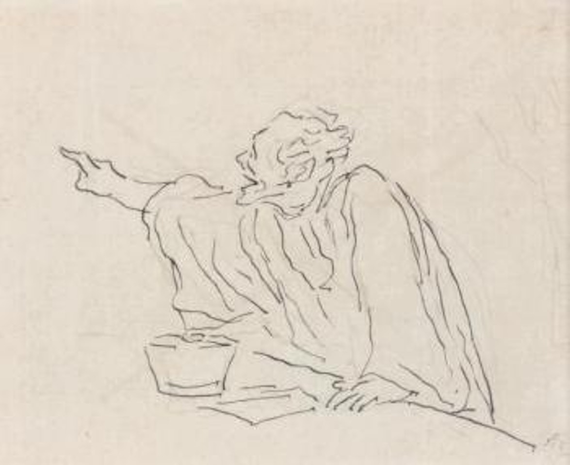 Avocat plaidant, le bras tendu by Honoré Daumier