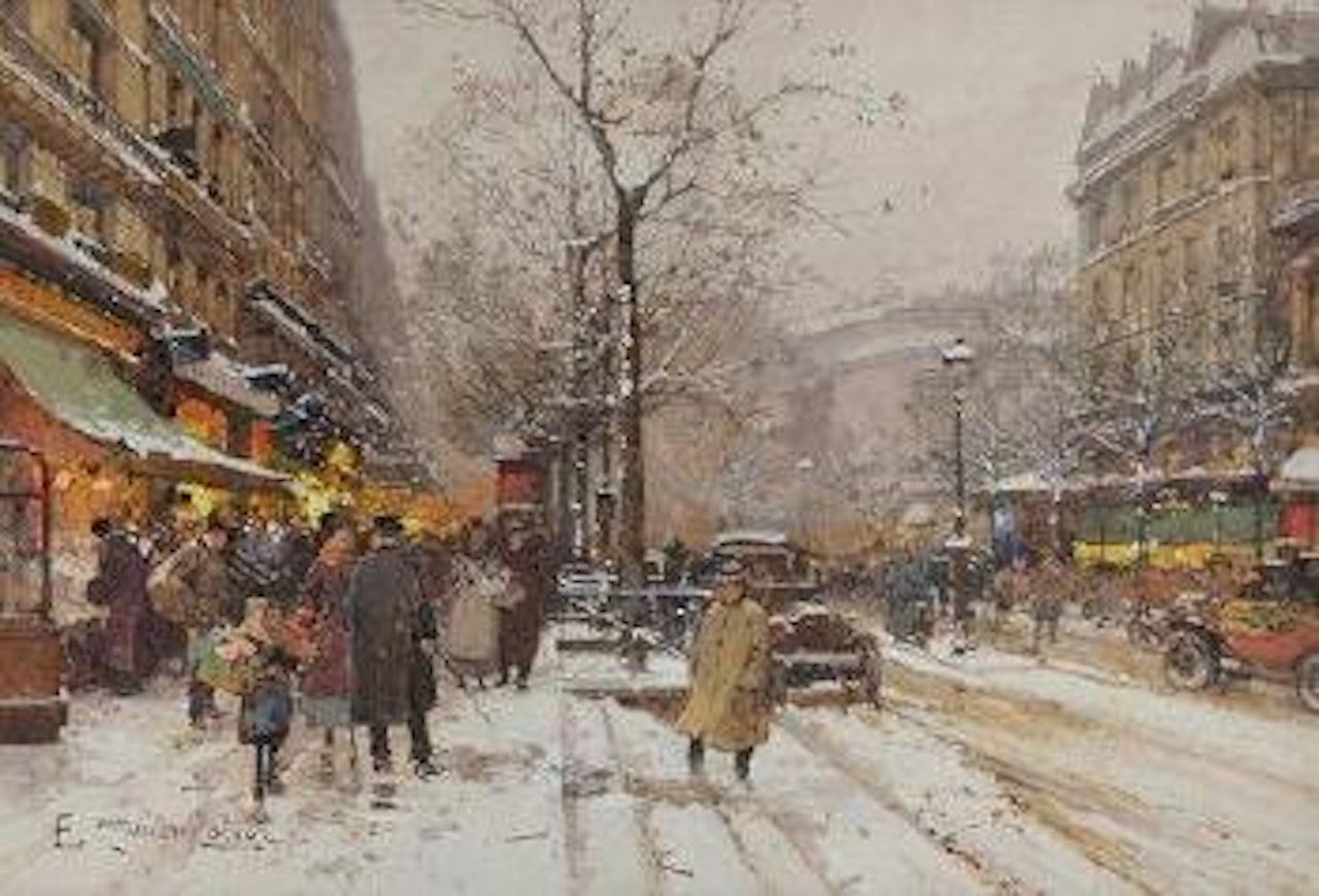 Boulevard Saint Martin by Eugene Galien-Laloue