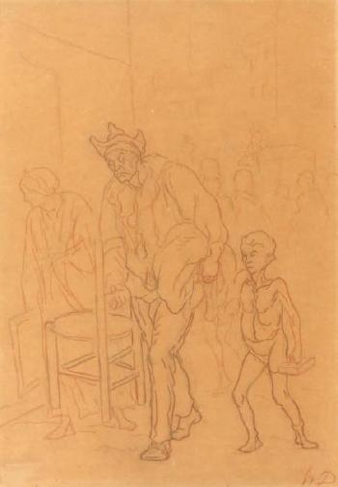 Déplacement de saltimbanques by Honoré Daumier
