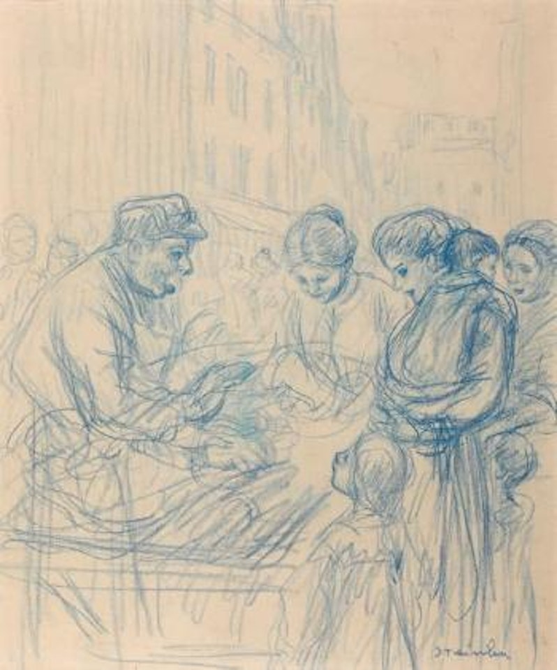 Scène de rue : joueur d'orgue by Théophile Alexandre Steinlen