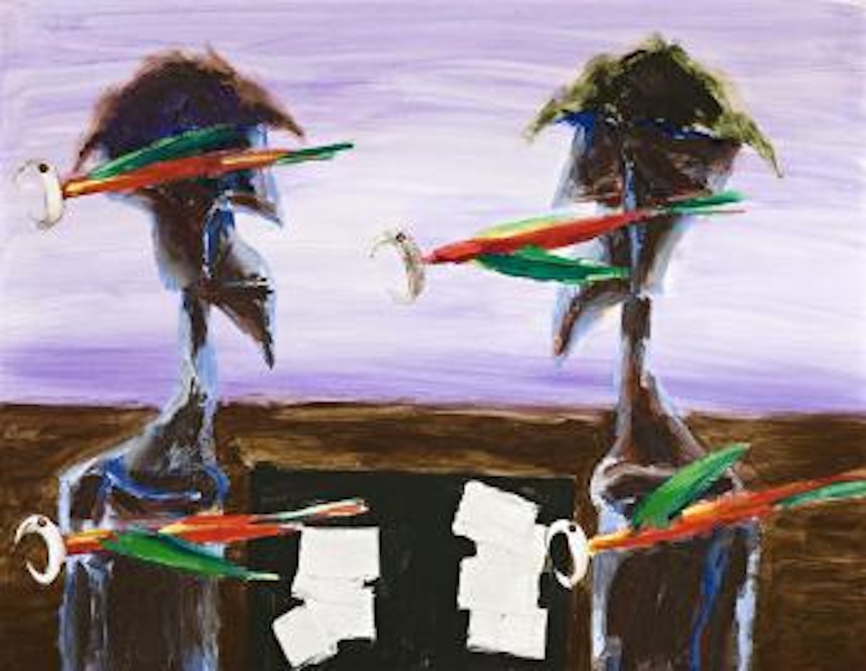 Gamblers and parrots by Albert Tucker