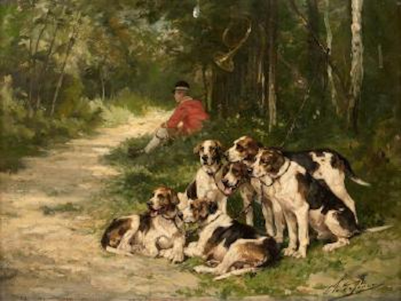 Valet de chien et sa meute by Olivier de Penne
