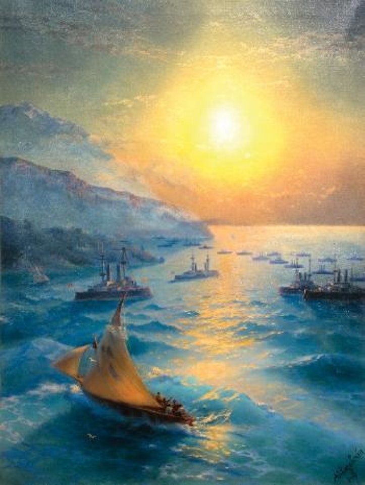 Naval Squadrons Off The Coast of Crete by Ivan Konstantinovich Aivazovsky