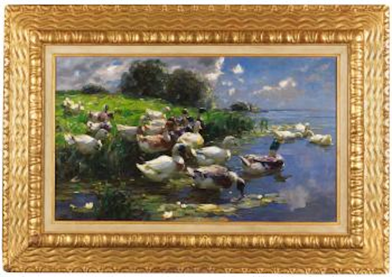 Enten (Seelandschaft) by Alexander Koester