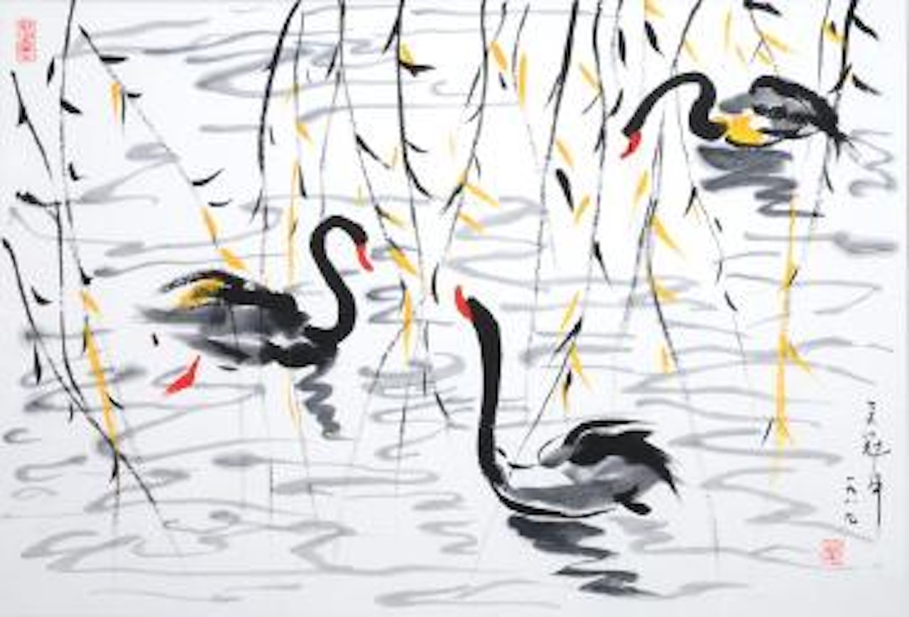 Trauerschwäne by Wu Guanzhong