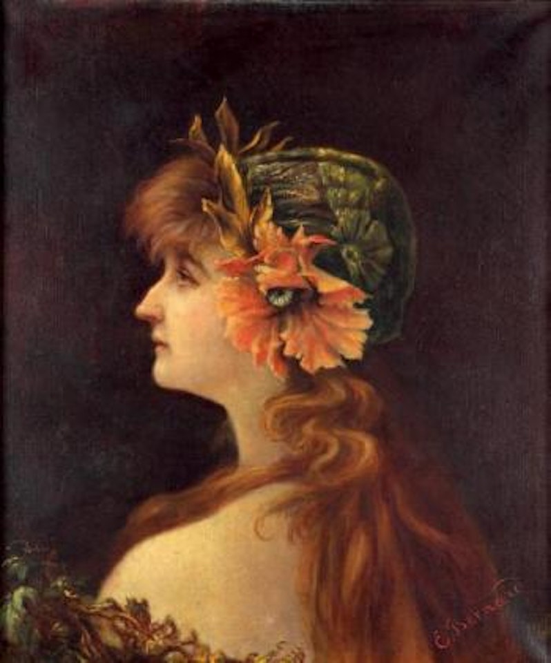 Femme à la fleur by Emile Bernard