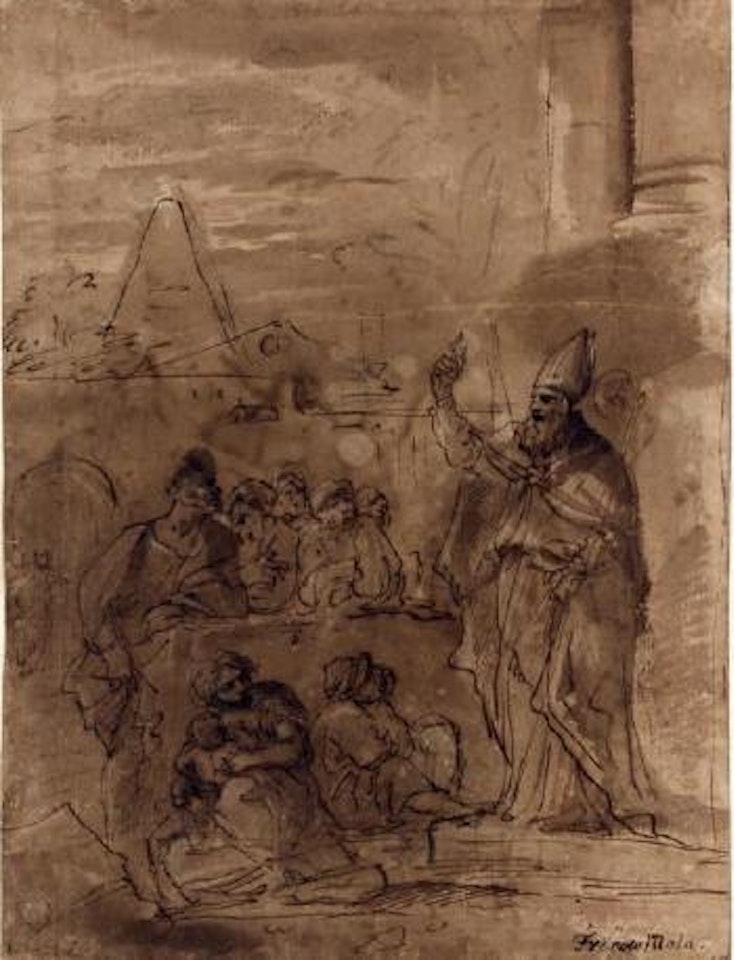 Saint Barnabé prêchant by Pier Francesco Mola