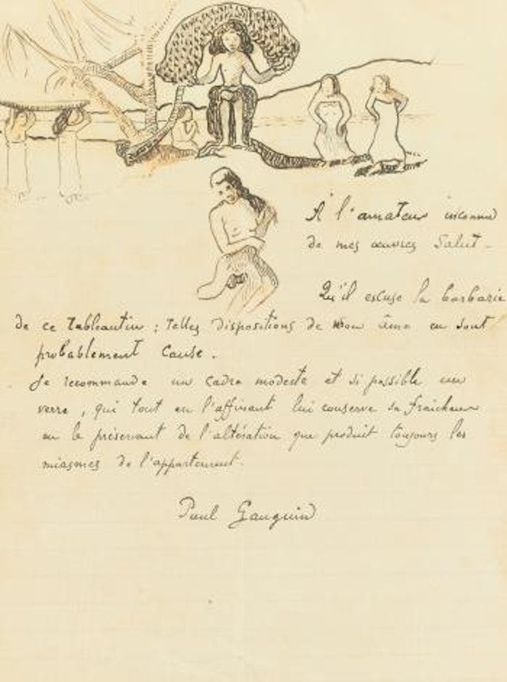 Lettre à Un Collectioneur Inconnu by Paul Gauguin