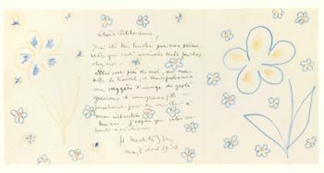 Une Lettre Illustrée Aux Fleurs by Henri Matisse