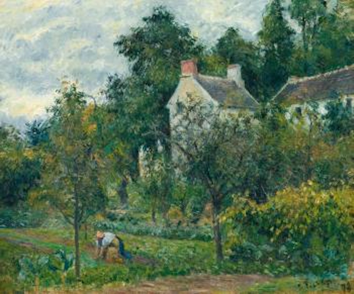 La Maison Rondest Et Son Jardin à L'hermitage, Pontoise by Camille Pissarro