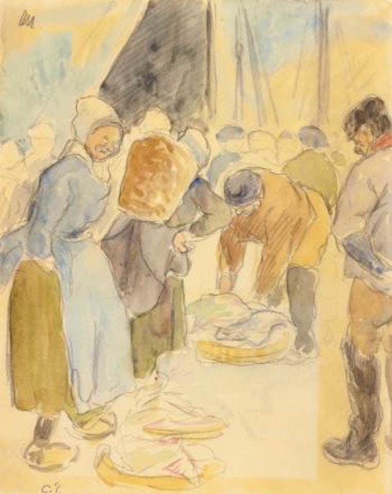Marché Aux Poissons, Dieppe by Camille Pissarro
