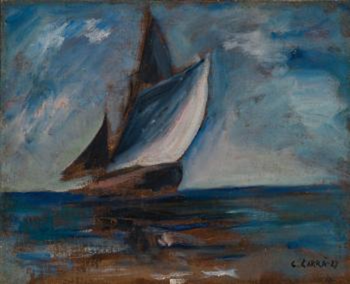 Marina Con Veliero by Carlo Carra
