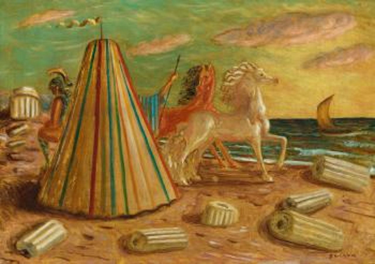 Accampamento Romano In Riva Al Mare by Giorgio de Chirico