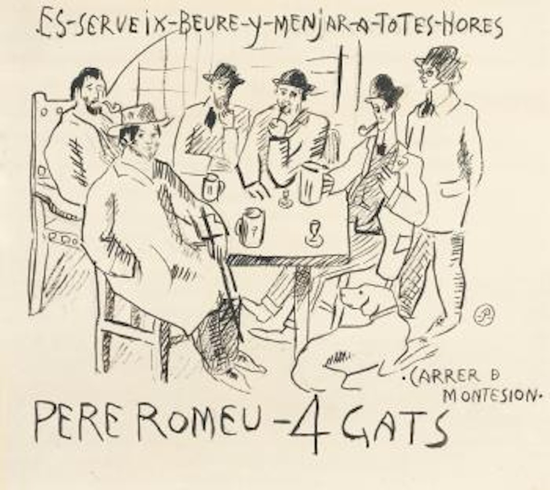 Père Romeu—quatre Gats by Pablo Picasso