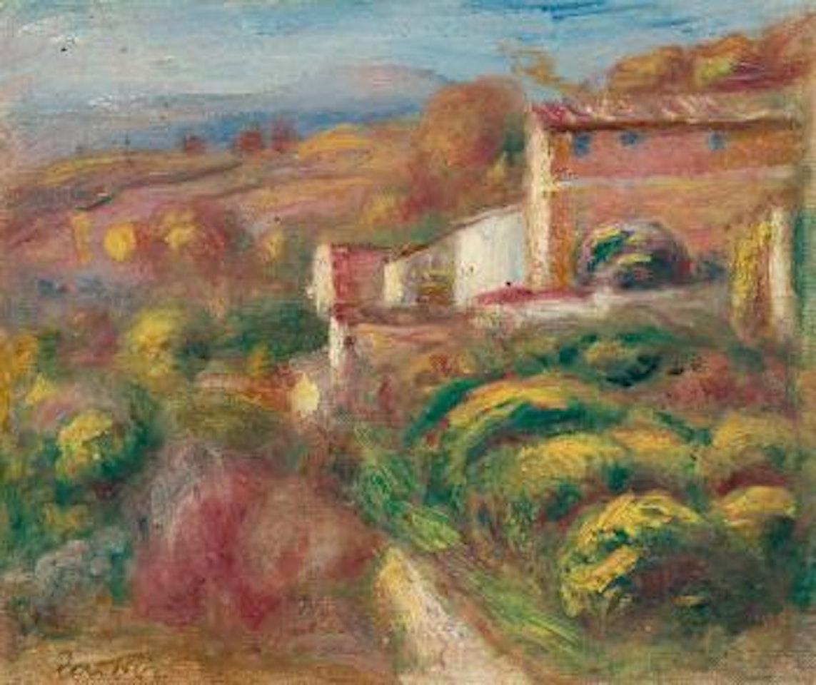 Paysage Avec Maisons à Cagnes by Pierre-Auguste Renoir