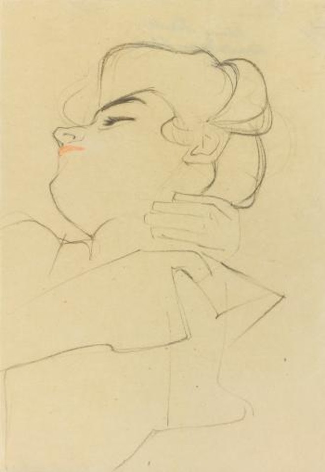 Schlafende (Melanie Schiele) (Sleeping Woman (Melanie Schiele)) by Egon Schiele