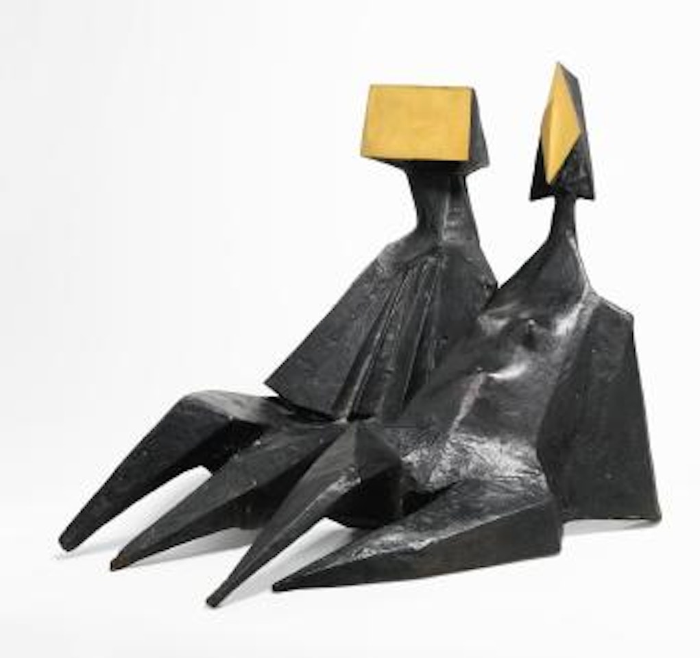 Pair Of Sitting Figures III by Lynn Chadwick