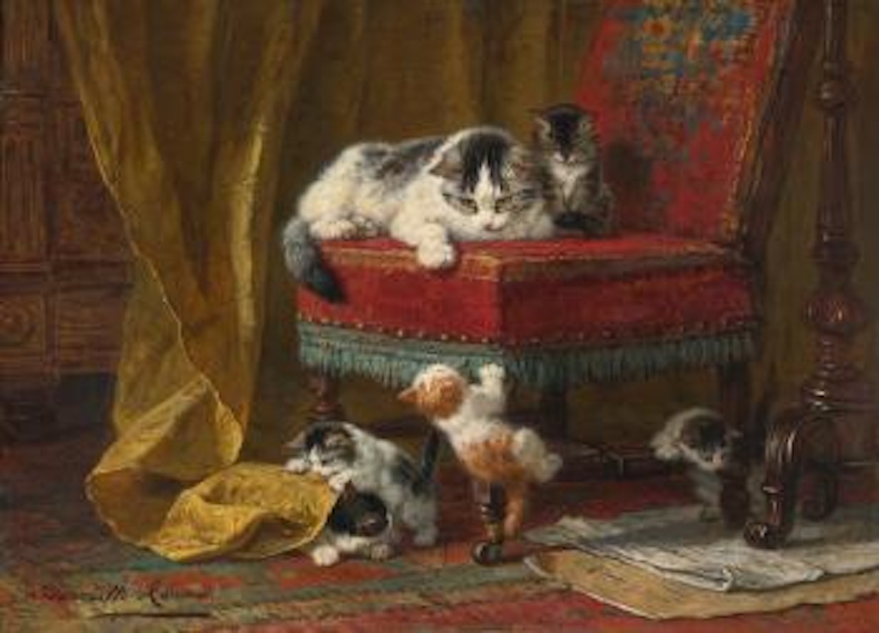 Mother's Pride by Henriette Ronner-Knip