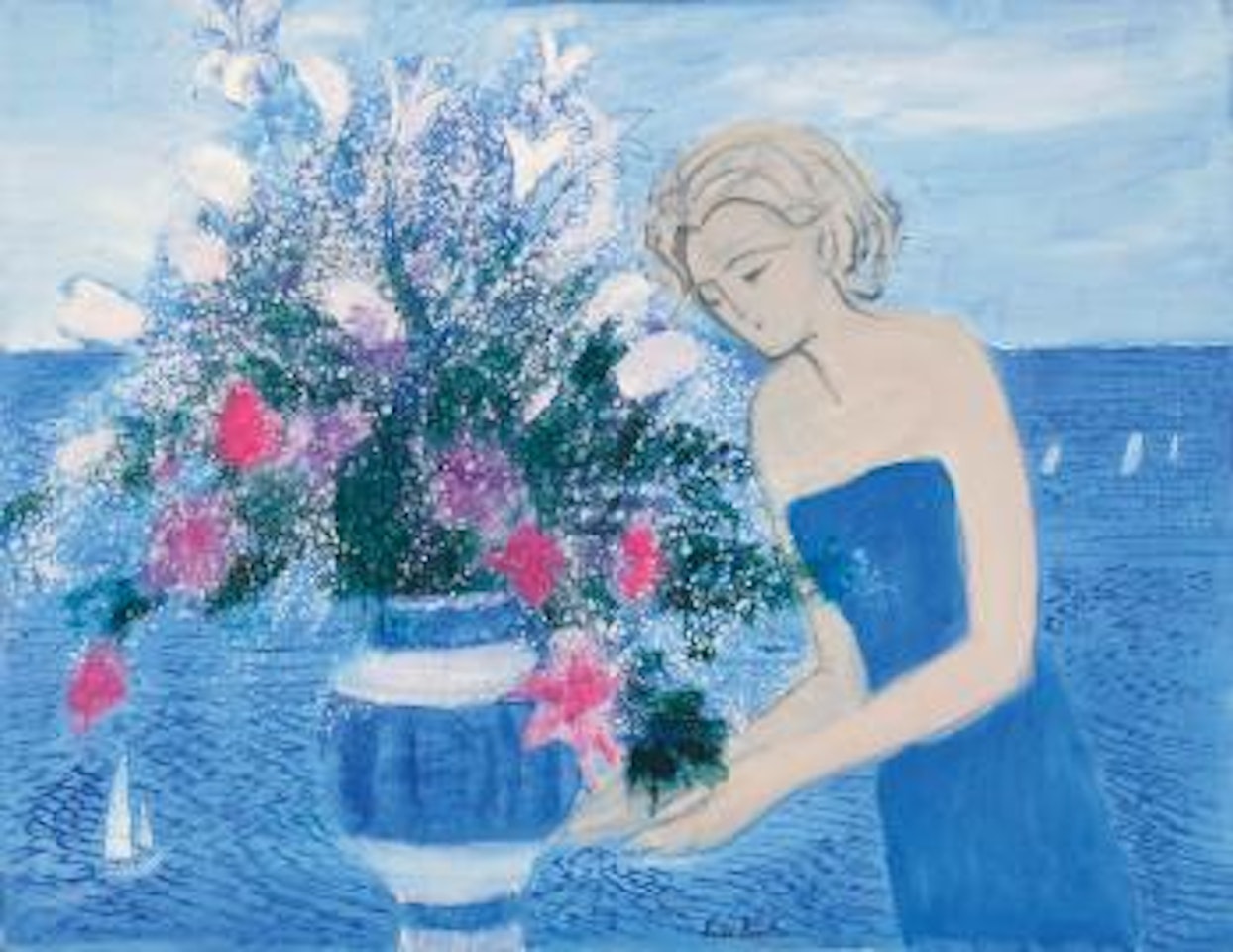 Grand Bouquet Devant La Mer by André Brasilier