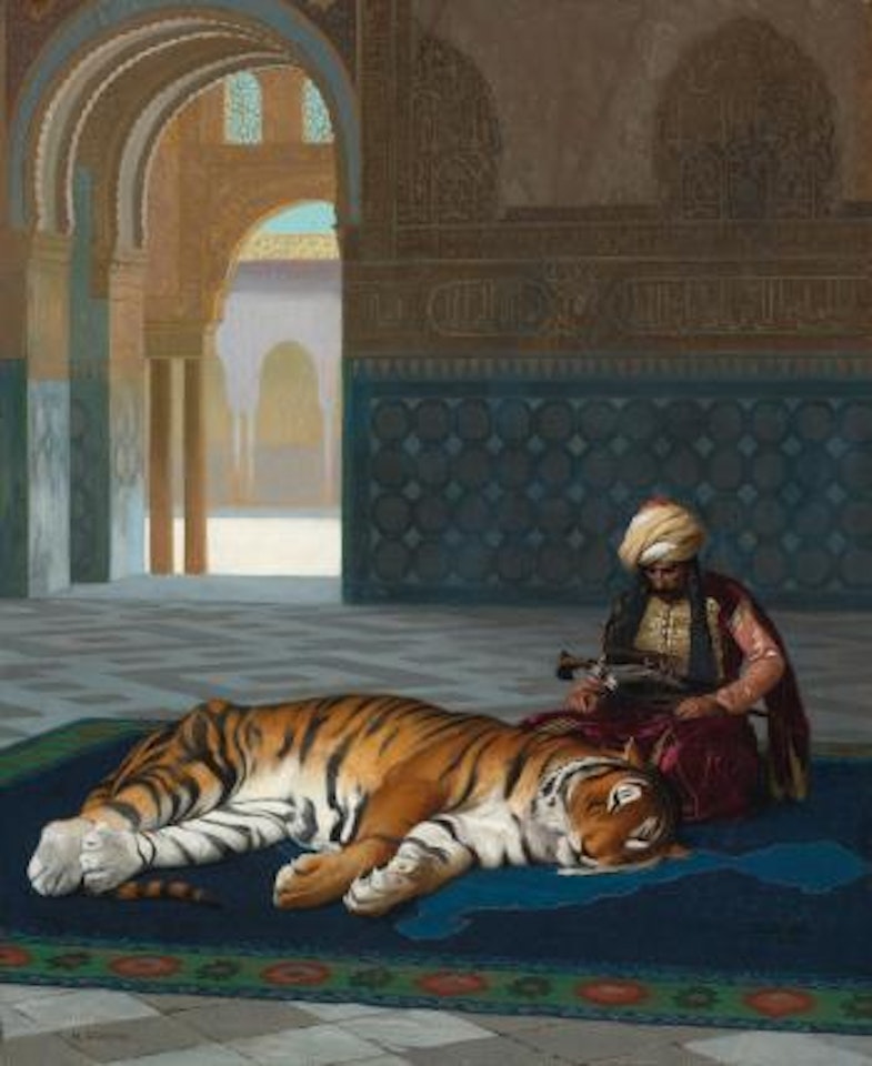 Le Tigre Et Le Gardien by Jean Léon Gérome
