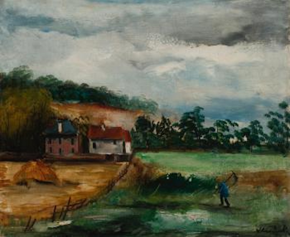 Paysage Avec Un Travailleur Ou Le Faucheur by Maurice de Vlaminck