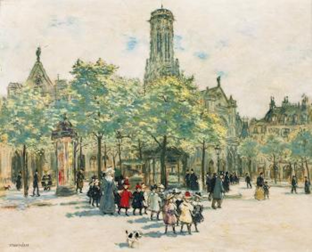 Fillettes Devant Saint Germain l’Auxerrois by Jean Francois Raffaelli