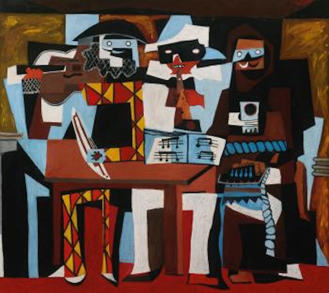 Musiciens Aux Masques by Oscar Dominguez