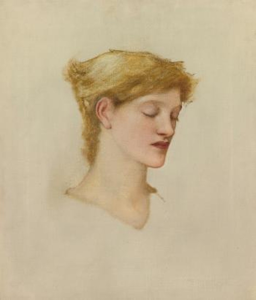 Head Of A Woman by Edward Coley Burne-Jones