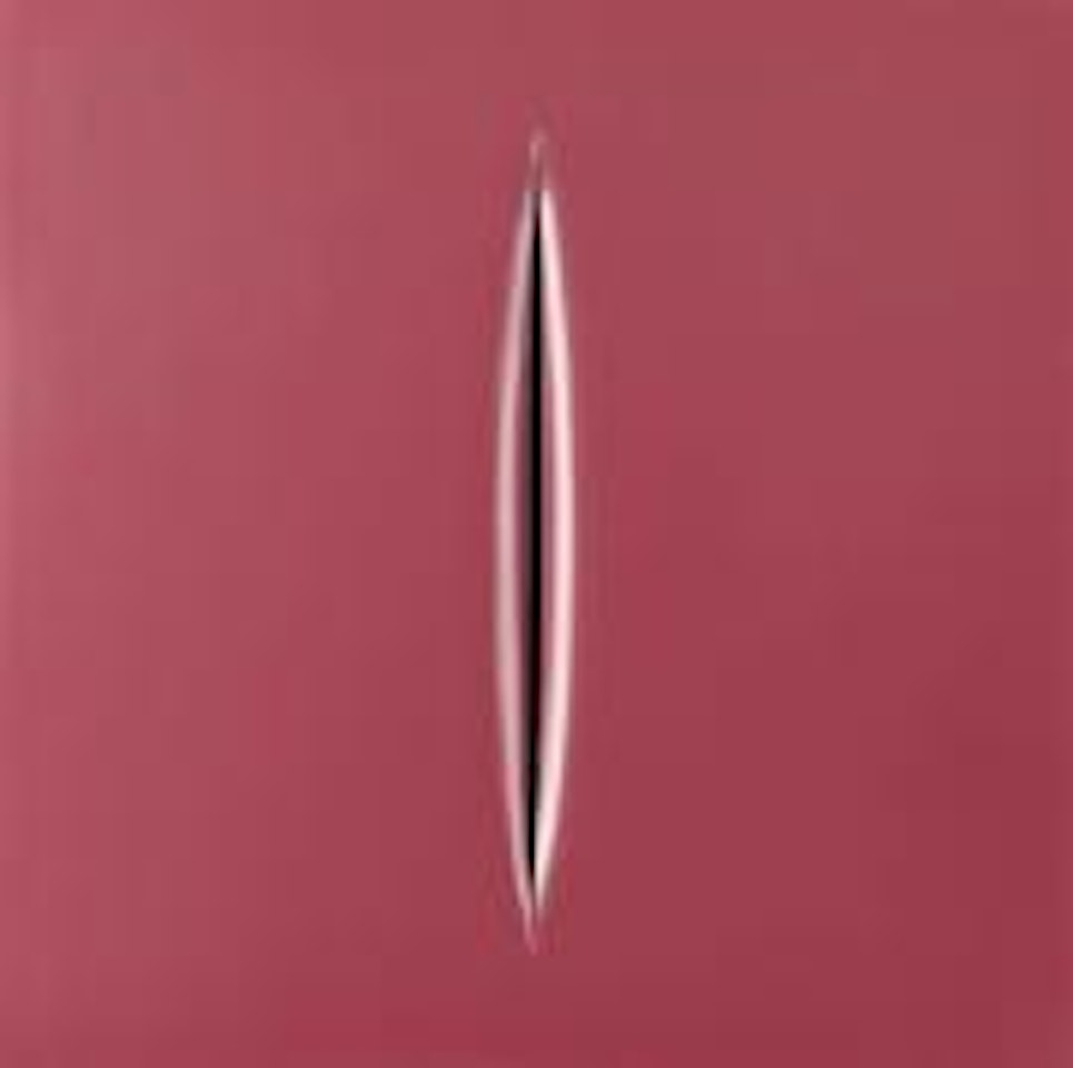 Concetto spaziale (rose) by Lucio Fontana