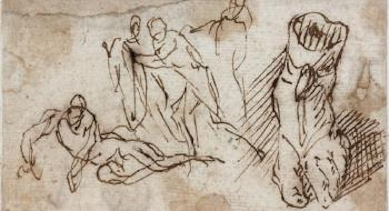 Personnages et pied by Salvator Rosa
