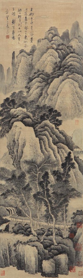 Landscape by Gong Xian