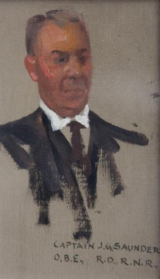 Portrait of Captain J. G. Saunders O.B.E, R.D., R.N.R. by John Lavery