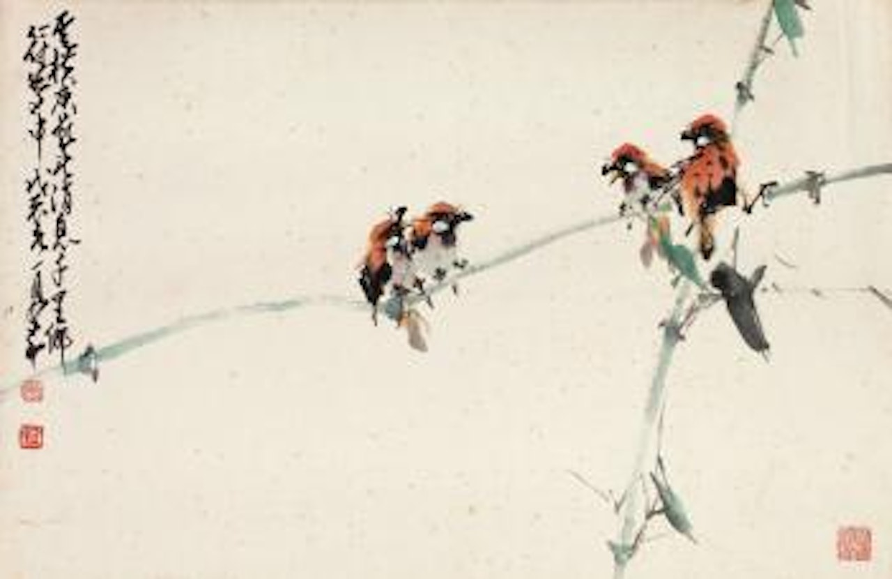 Bamboo and Sparrow by Zhao Shao'ang