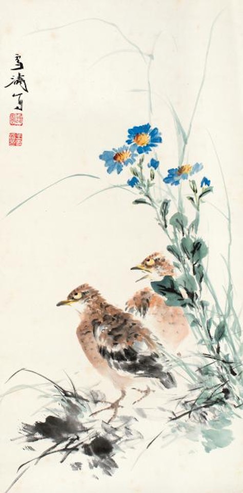 Birds And Flowers by Wang Xuetao