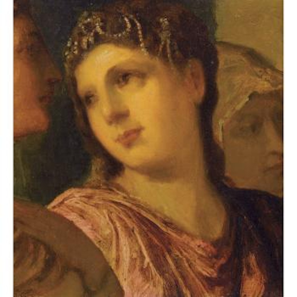 Tête de jeune femme. by Albert Anker