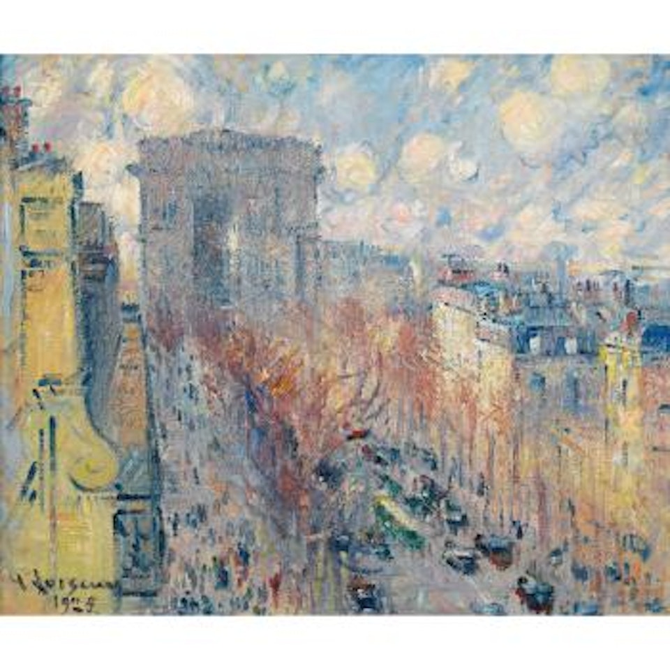 Avenue Friedland, Paris. by Gustave Loiseau