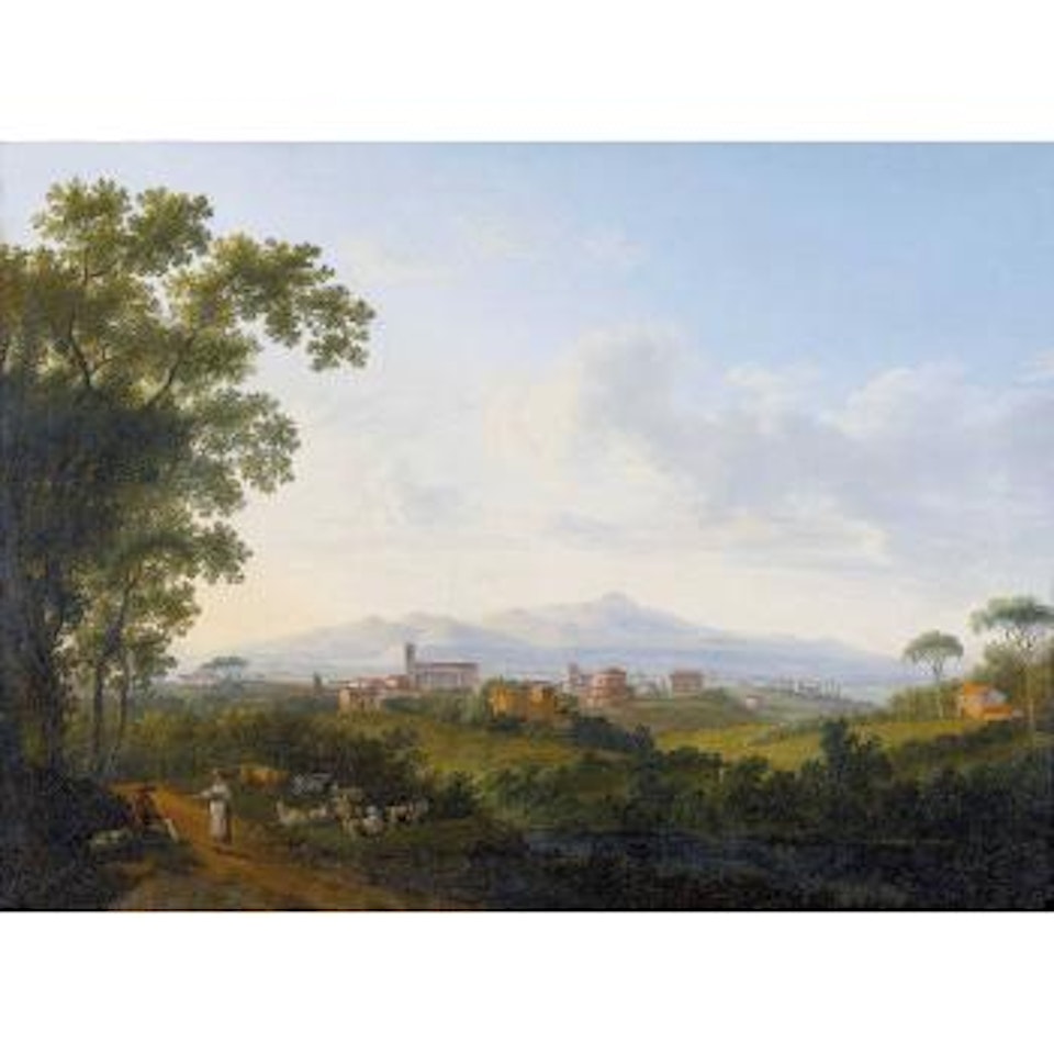 Landschaft mit Motiven von Rom und Latium. by Jacob Philipp Hackert