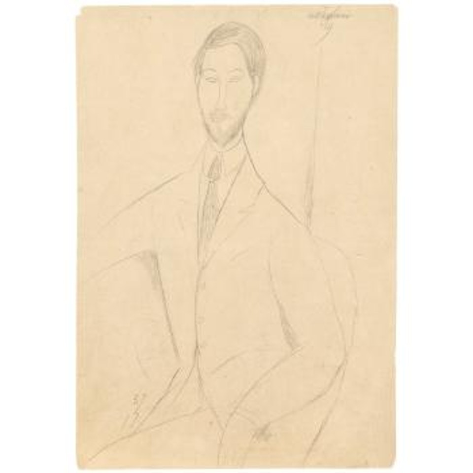 Portrait de Léopold Zborowski. by Amedeo Modigliani