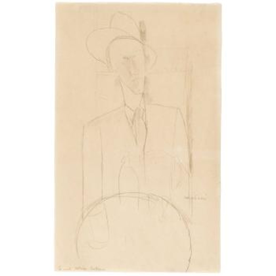 Le poète Blaise Cendrars. by Amedeo Modigliani