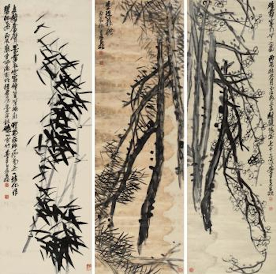 Pine, Bamboo And Plum by Wu Changshuo