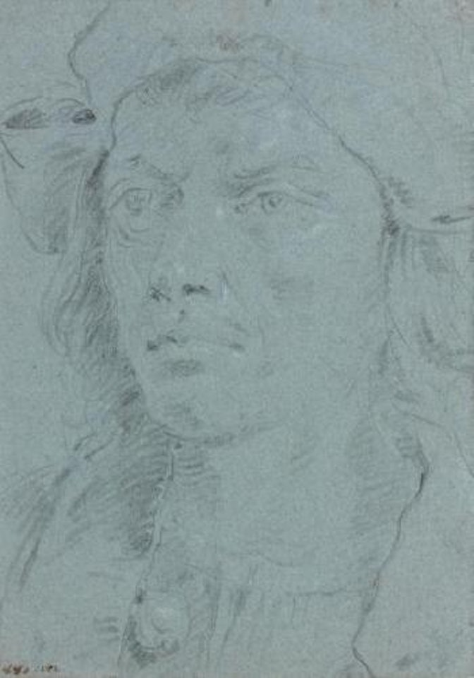 Etude de tête avec un chapeau by Giovanni Battista Tiepolo