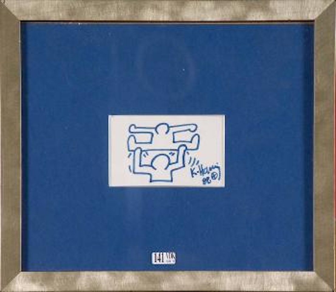 Deux personnages en échelle by Keith Haring