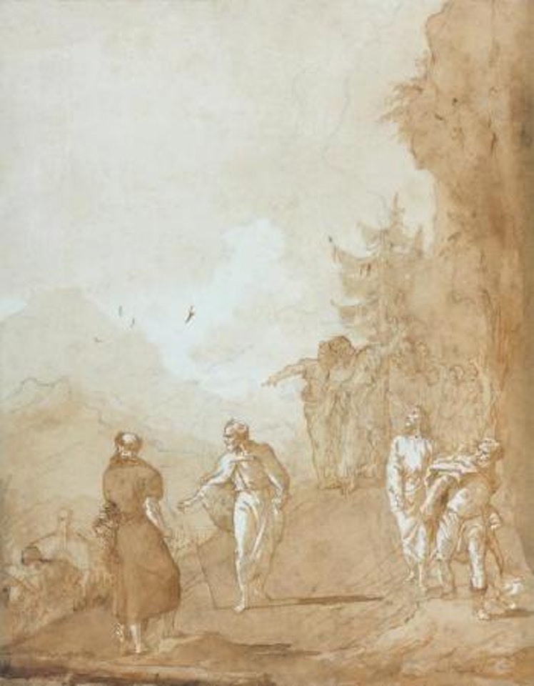 Saint Pierre sur la Route de Joppé by Giovanni Domenico Tiepolo