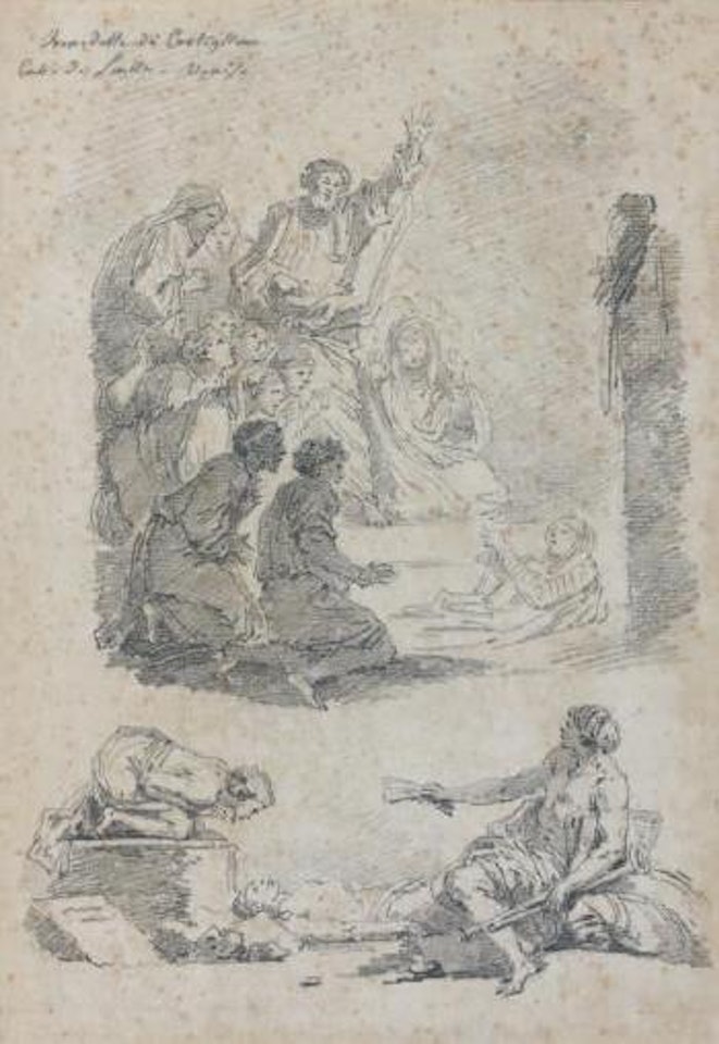 La Résurrection de Lazare by Benedetto Castiglione by Jean-Honoré Fragonard