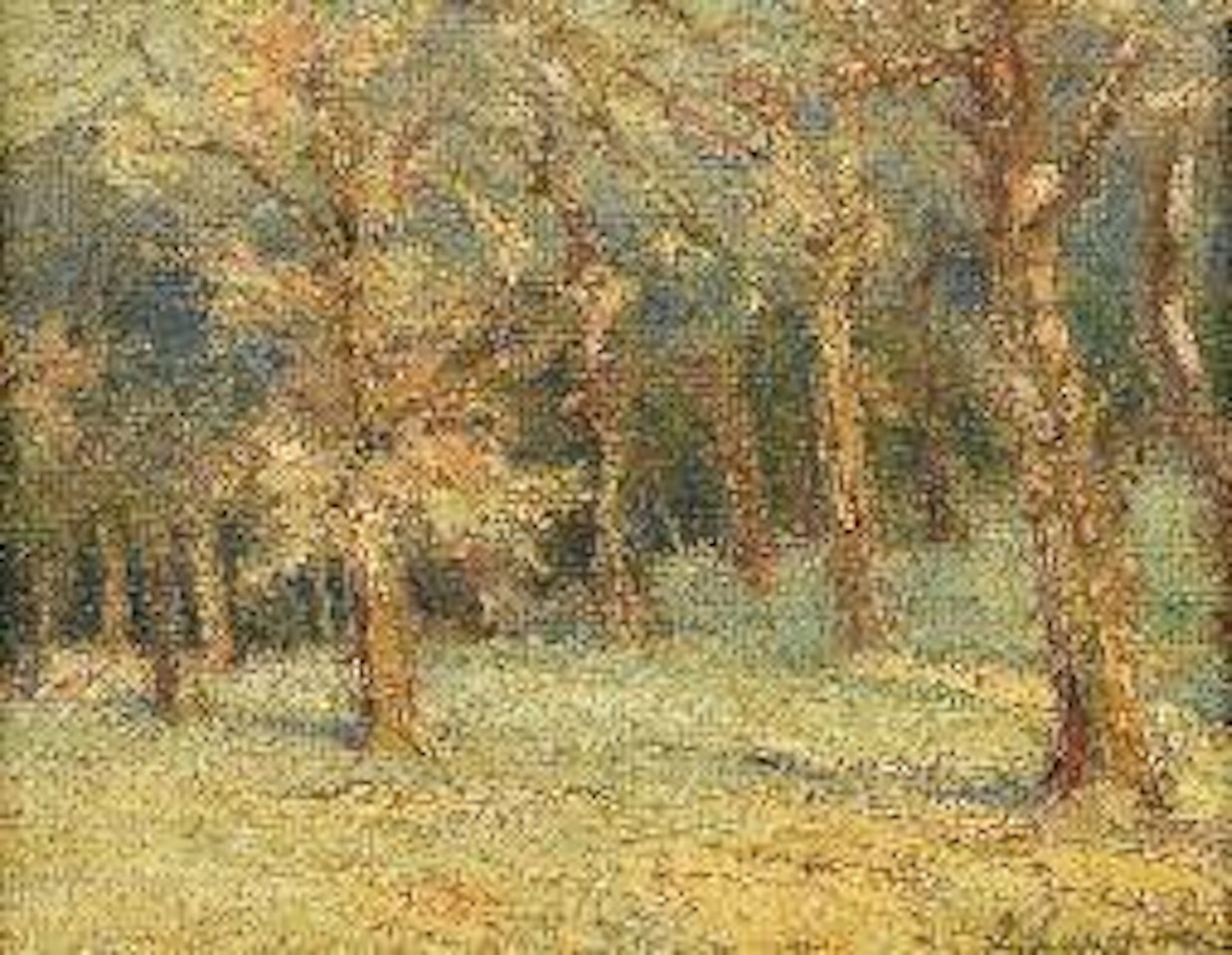 Arbres sous la neige by Georgij Aleksandrovic Lapschin