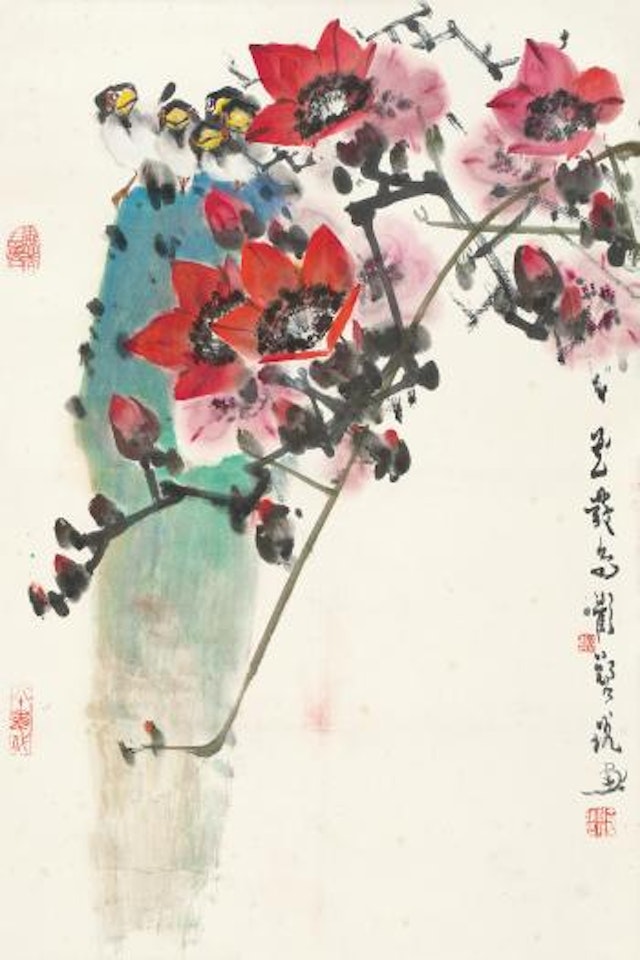 Birds And Flowers by Zheng Naiguang
