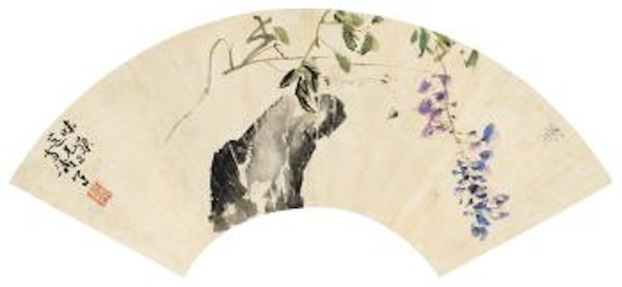 Bee And Wisteria by Wang Xuetao