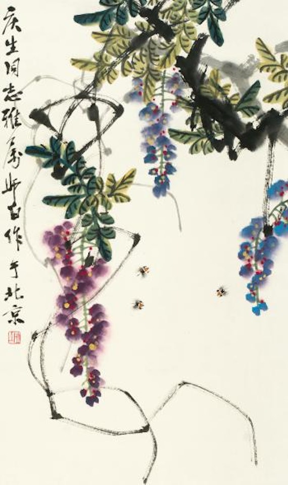 Bee And Wisteria by Lou Shibai