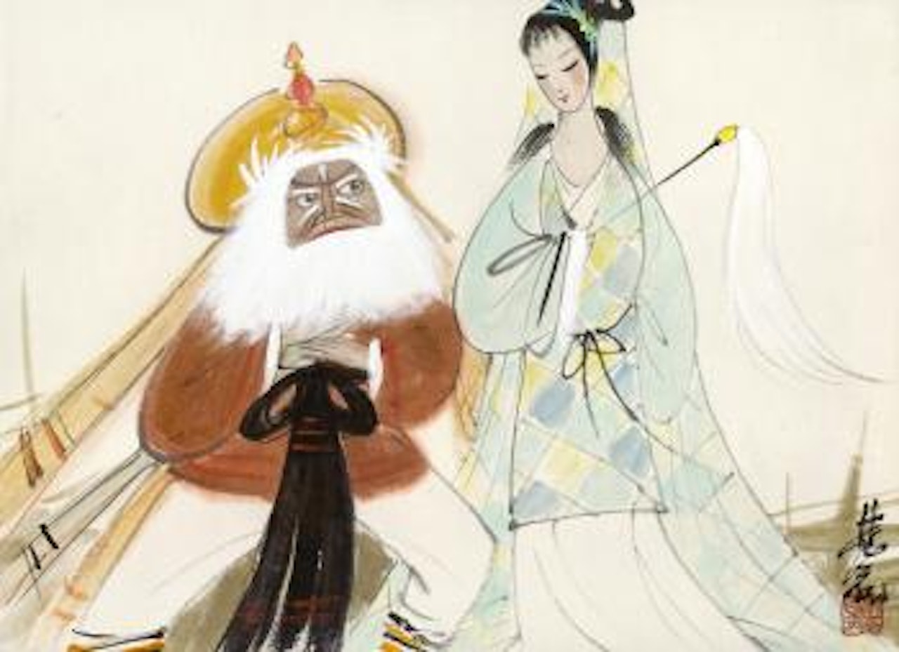 Beijing Opera Characters by Lin Fengmian